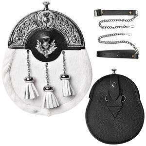 3751 Highland Redstone Sporran Kilt For Men Premium Leather Quality Scottish